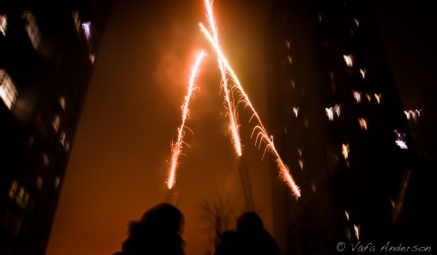 Playing With Fireworks, Chinese New Year, Tianjin China