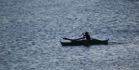Local Fisherman Returns Home, Siquijor Philippines